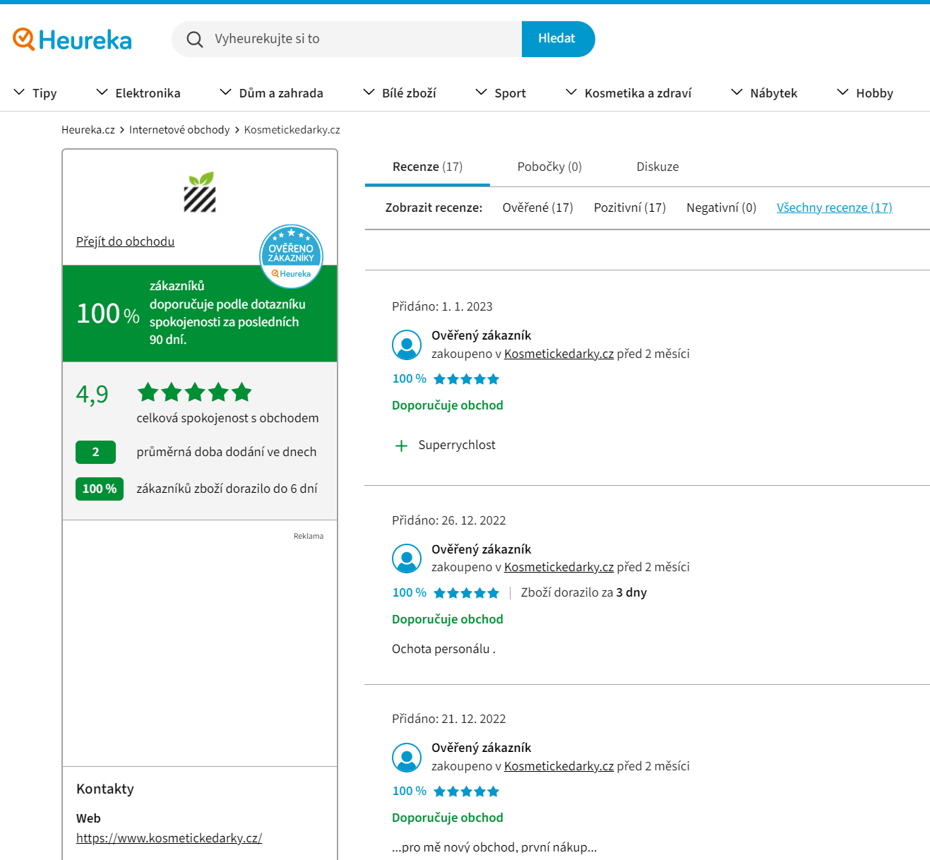 Kosmetickedarky_hodnoceni heureka